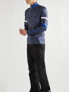 Bogner Verti Men’s XXL Blue Camo Half Zip Tech Jersey Base Layer Performance Top